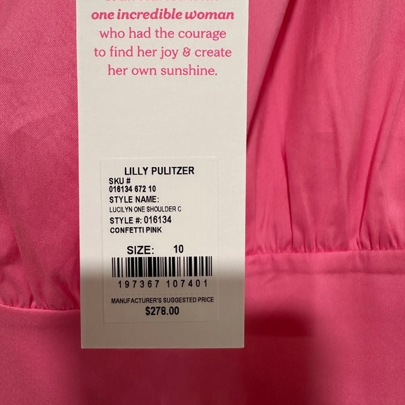 NWT Lilly Pulitzer Lucilyn One Shoulder  Size 10 - Picture 5 of 10
